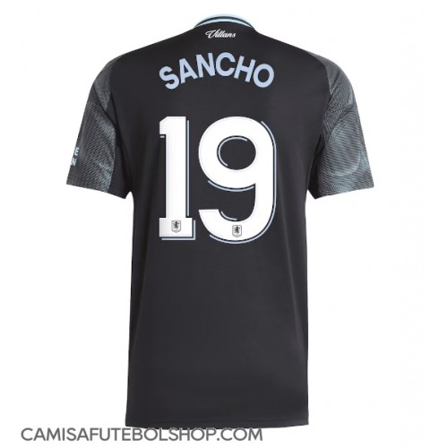 Camisa de time de futebol Aston Villa Jadon Sancho #19 Replicas 2º Equipamento 2025-26 Manga Curta